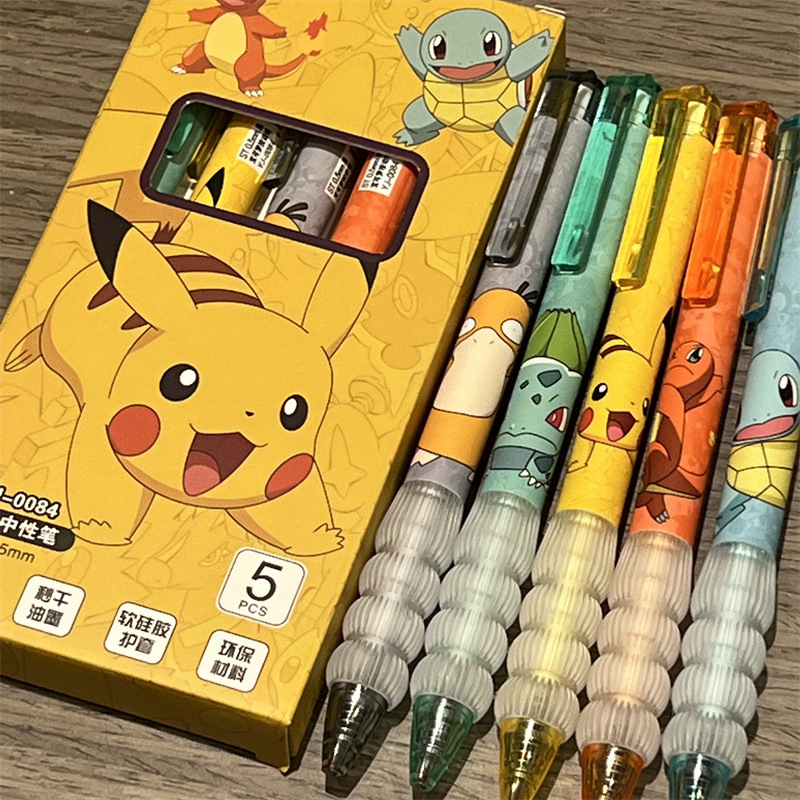 Street Fashion Blog - 5pcs Pokemon Pikachu Gel Pen Cute
