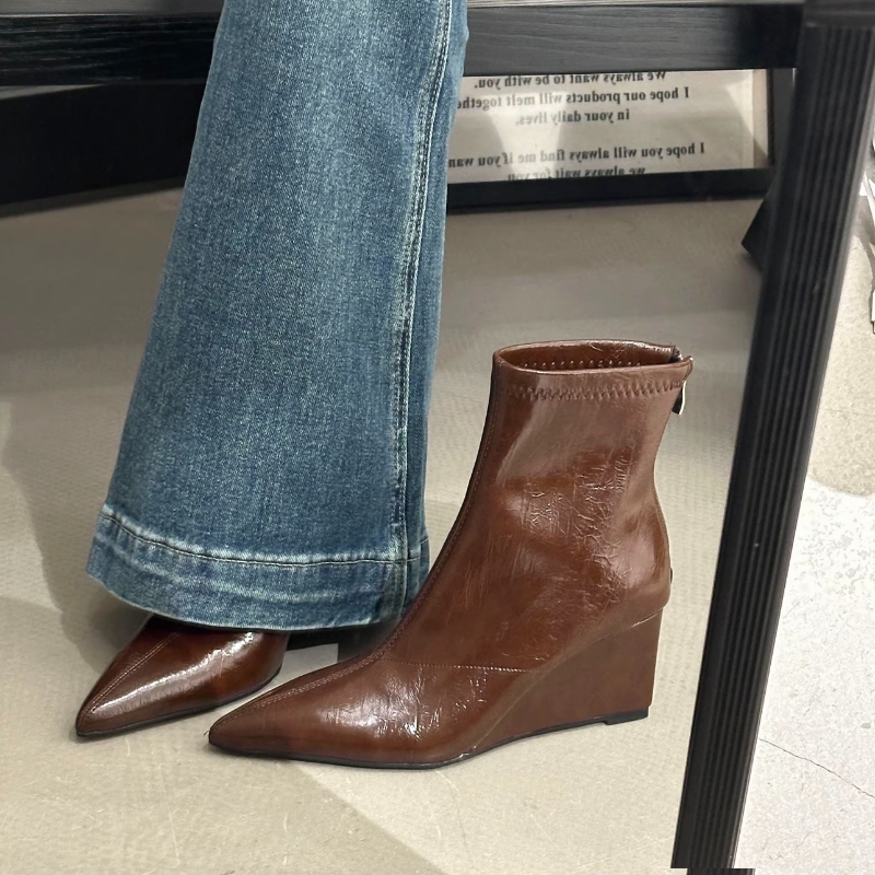 Street Fashion Vintage - Autumn Winter Vintage Weges Heel Women