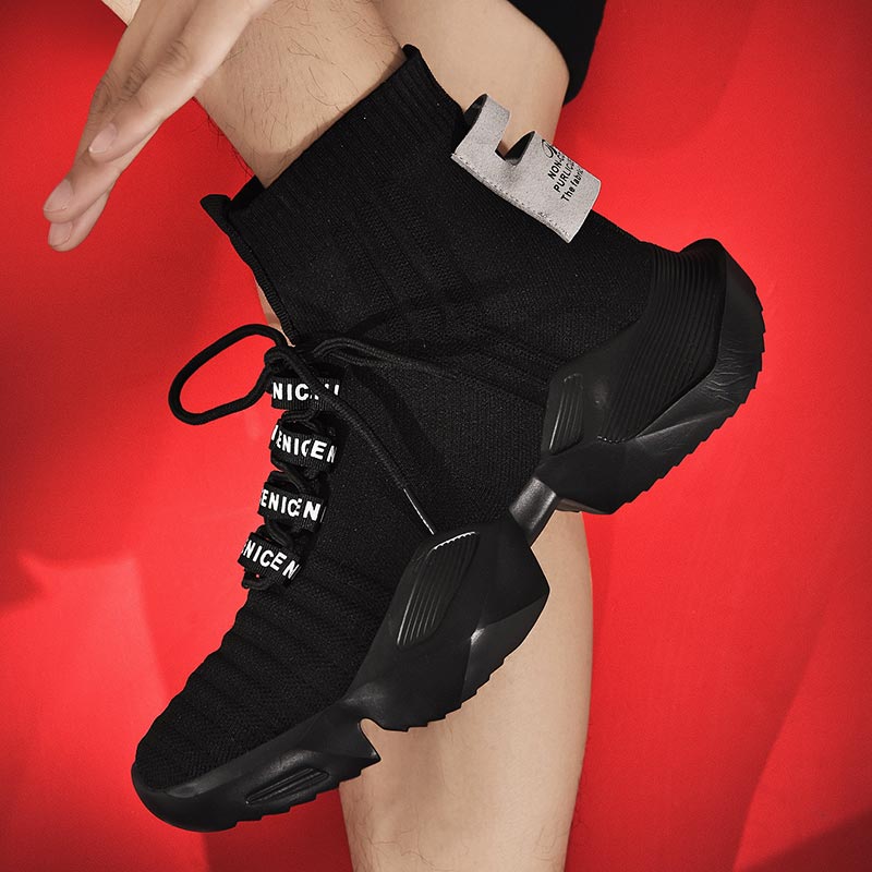 Japanese Street Fashion Female - Plus Size Hightop High-soled Men Sport