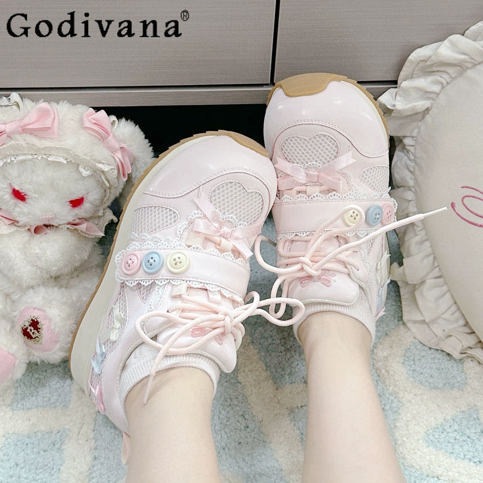Street Fashion Girls - Japanese Cute Girls Sweet Lo Sneakers