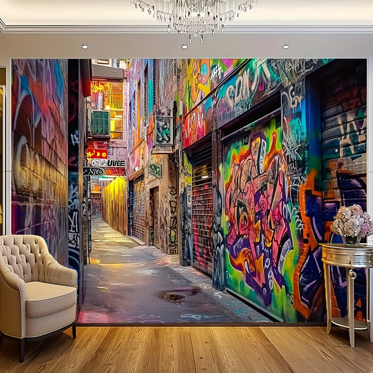 Street Fashion Wallpaper - Wallpaper in graffiti street art style,