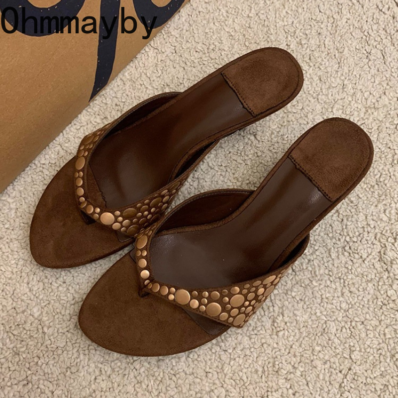 Street Fashion Vintage - Designer Vintage Clip Toe Women Slippers