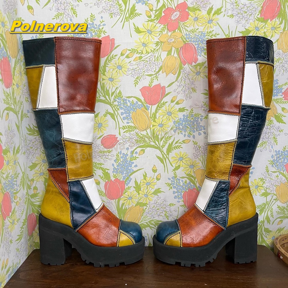 Women Retro Patchwork Leather  - Street Fashion Vintage incelemesi ve fiyatı