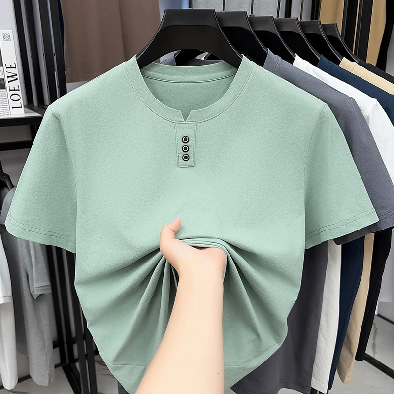 Mens Casual Henley Neck T Shir - Street Fashion Tshirt incelemesi ve fiyatı