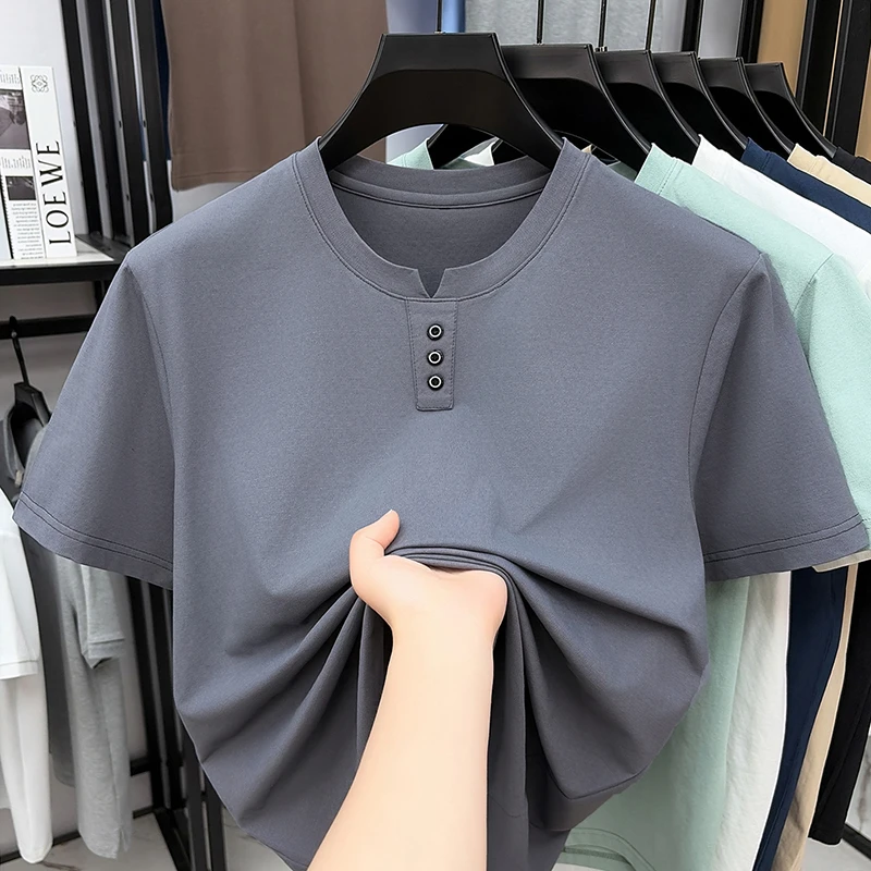 Mens Casual Henley Neck T Shir - Street Fashion Tshirt incelemesi ve fiyatı