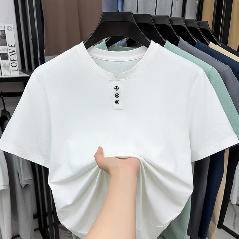 Mens Casual Henley Neck T Shir - Street Fashion Tshirt incelemesi ve fiyatı