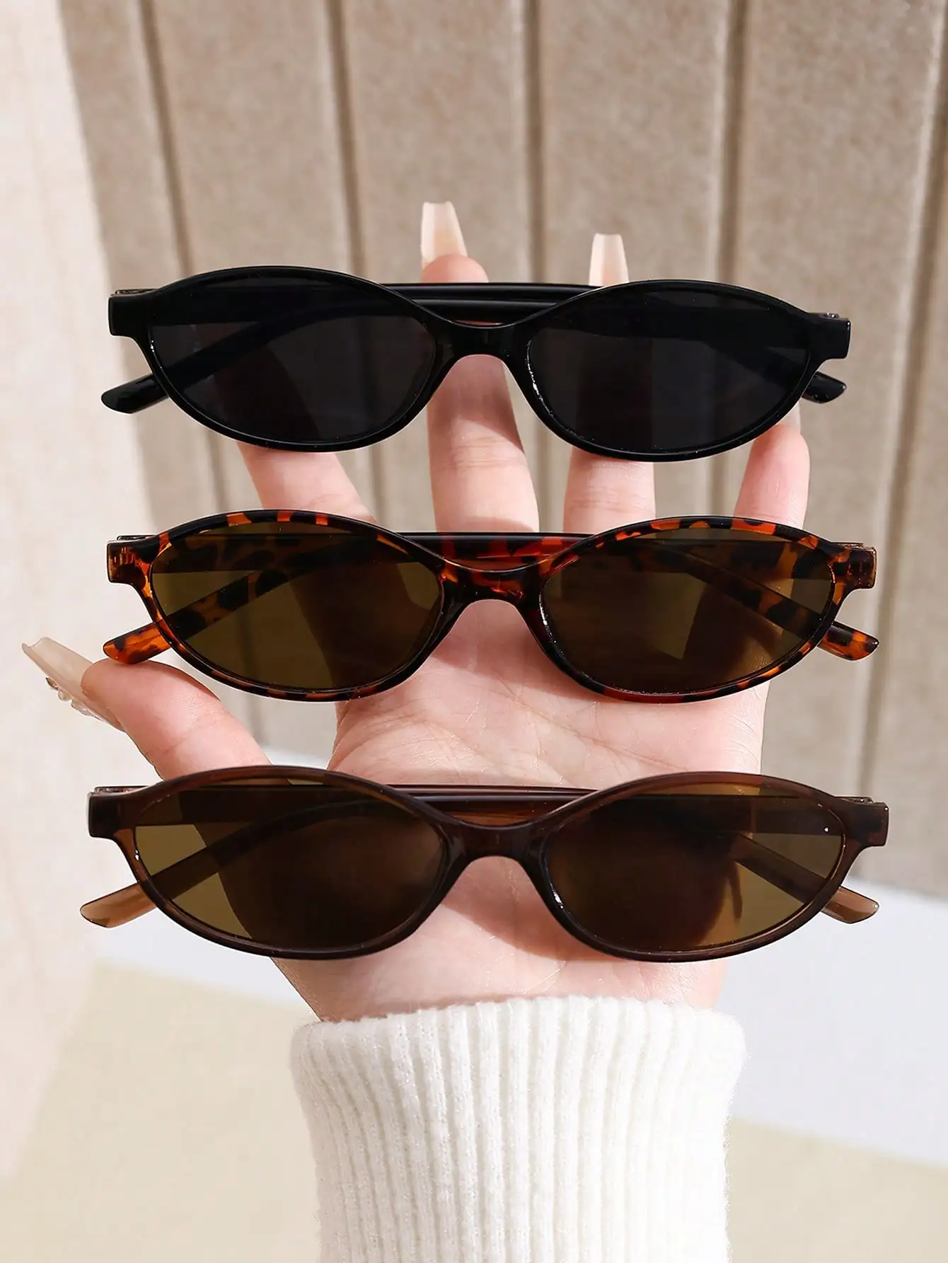 1 Pair Retro Geometric Full Fr - Street Fashion Vintage incelemesi ve fiyatı