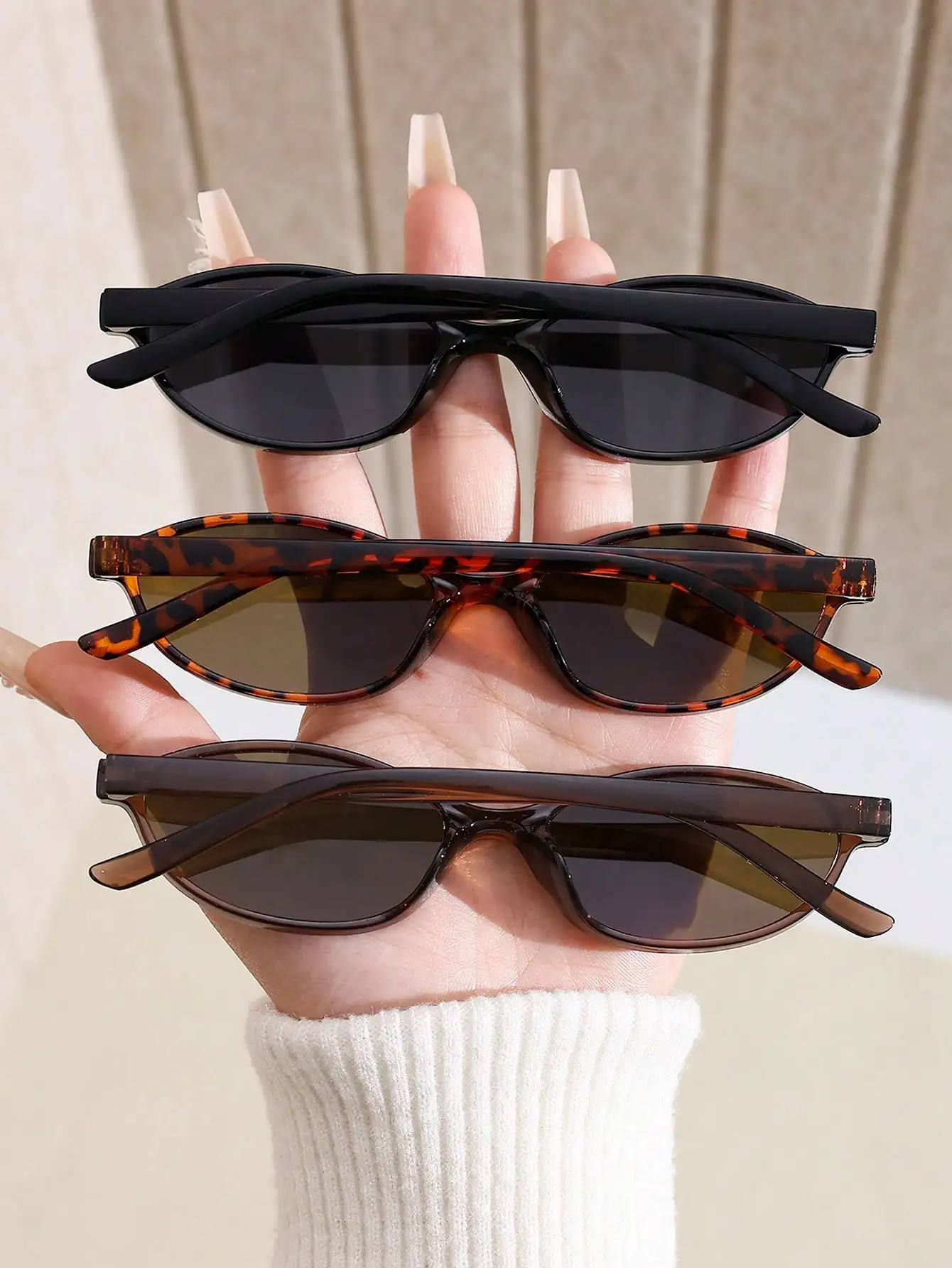 1 Pair Retro Geometric Full Fr - Street Fashion Vintage incelemesi ve fiyatı