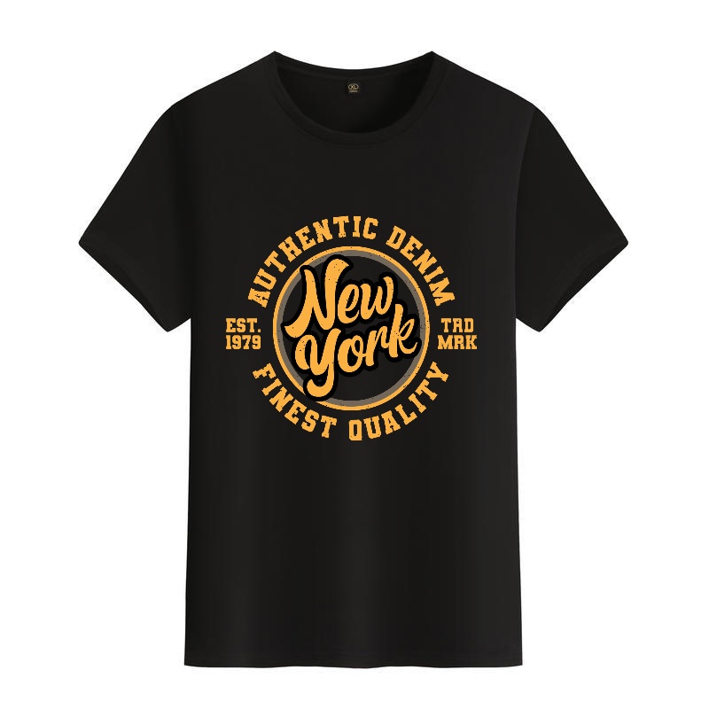 Men's Black Round-Neck Short-S - Street Style New York Fashion incelemesi ve fiyatı