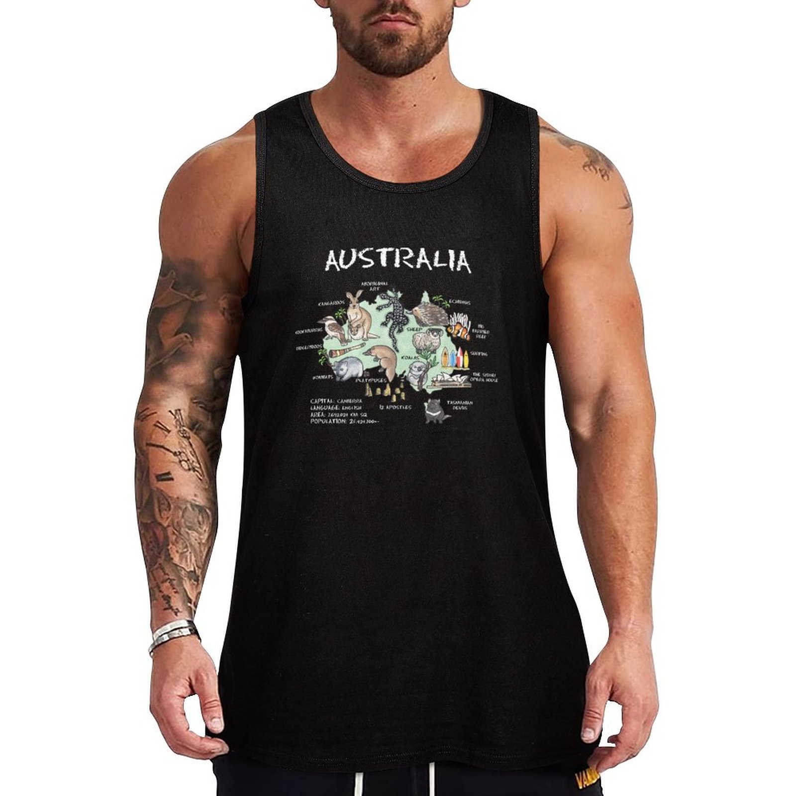 Australia - illustrated map Ta - Street Fashion Australia incelemesi ve fiyatı