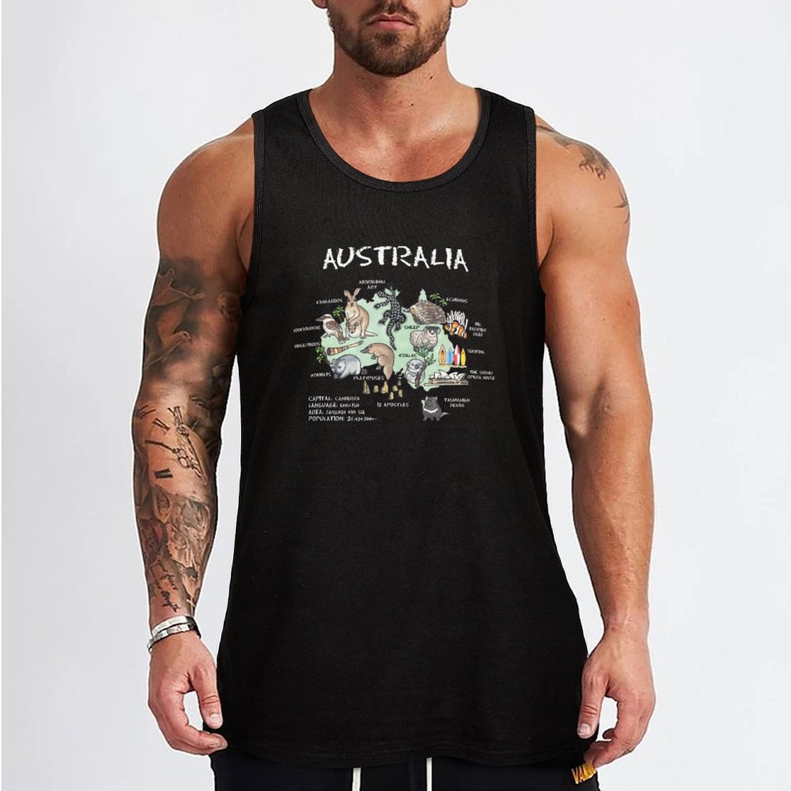 Australia - illustrated map Ta - Street Fashion Australia incelemesi ve fiyatı