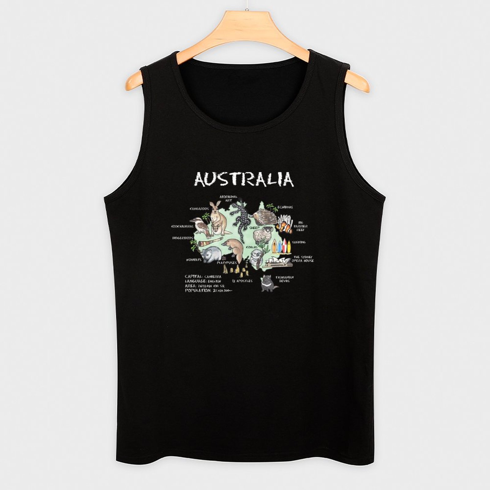 Australia - illustrated map Ta - Street Fashion Australia incelemesi ve fiyatı