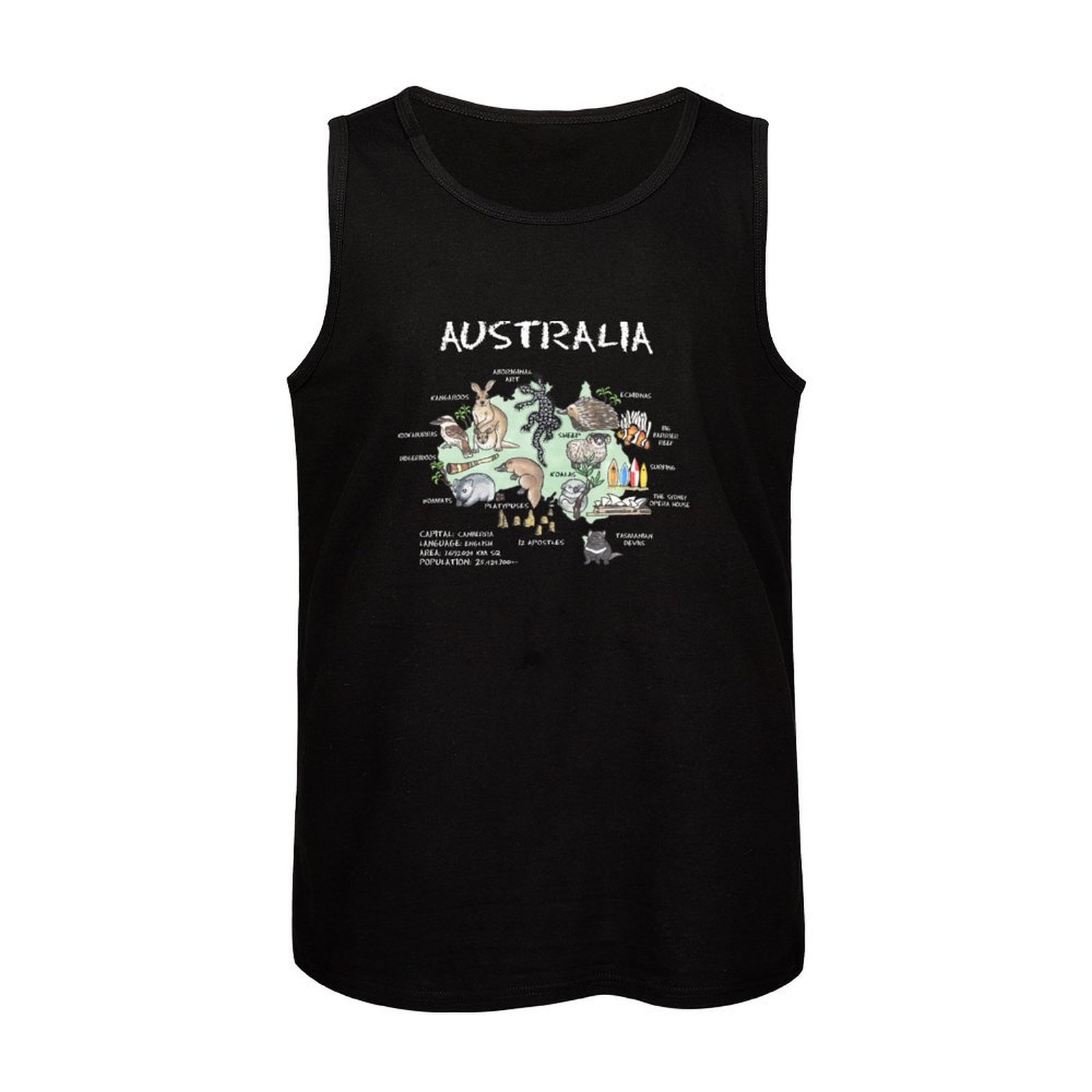 Australia - illustrated map Ta - Street Fashion Australia incelemesi ve fiyatı
