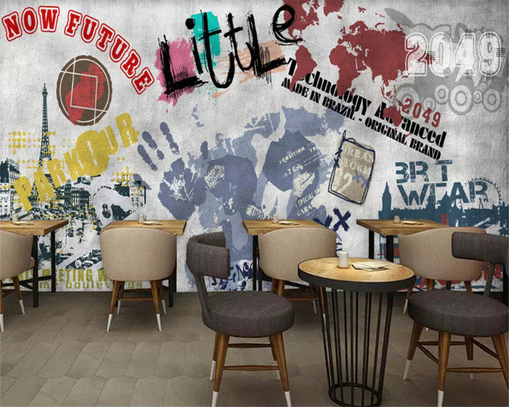 beibehang Custom fashion decor - Street Fashion Wallpaper incelemesi ve fiyatı