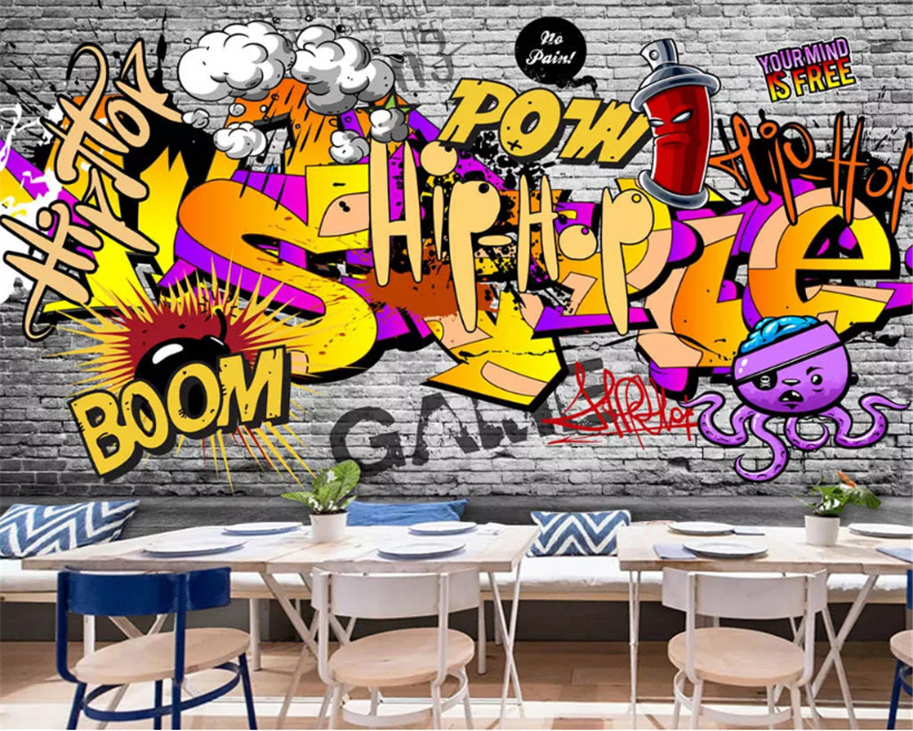 beibehang Custom fashion decor - Street Fashion Wallpaper incelemesi ve fiyatı