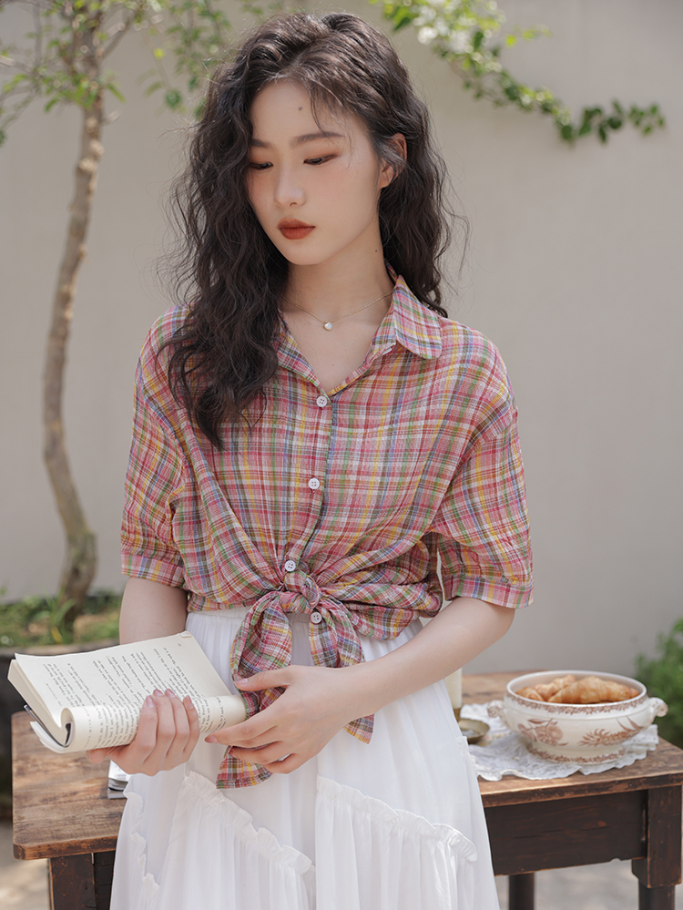 Summer New Women Turn-down Col - Street Fashion Vintage incelemesi ve fiyatı