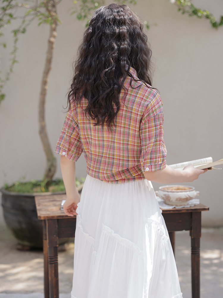 Summer New Women Turn-down Col - Street Fashion Vintage incelemesi ve fiyatı