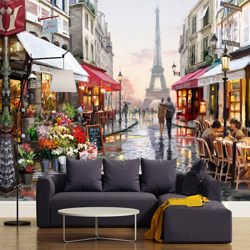 European Style Street Oil Pain - Street Fashion Wallpaper incelemesi ve fiyatı