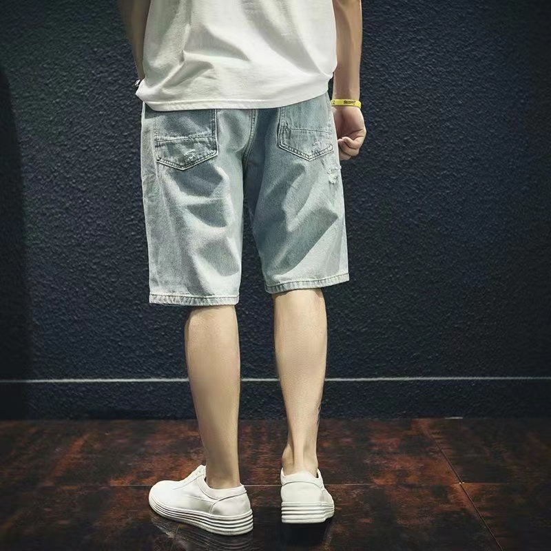 Summer Men's Denim Shorts Retr - Street Fashion Hong Kong incelemesi ve fiyatı