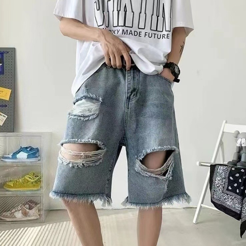 Summer Men's Denim Shorts Retr - Street Fashion Hong Kong incelemesi ve fiyatı