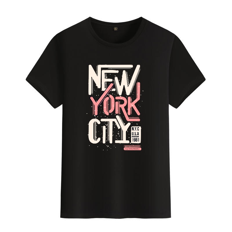 Men's Black Round-Neck Short-S - Street Style New York Fashion incelemesi ve fiyatı