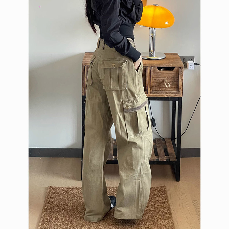 New Baggy Khaki Cargo Pants Wo - Japanese Street Fashion Female incelemesi ve fiyatı
