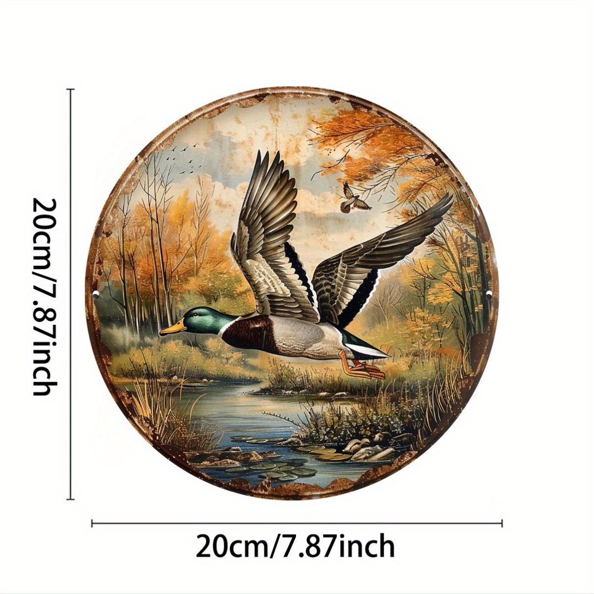 1pc, 8x8 Inch Vintage Wild Duc - Street Fashion Blog incelemesi ve fiyatı