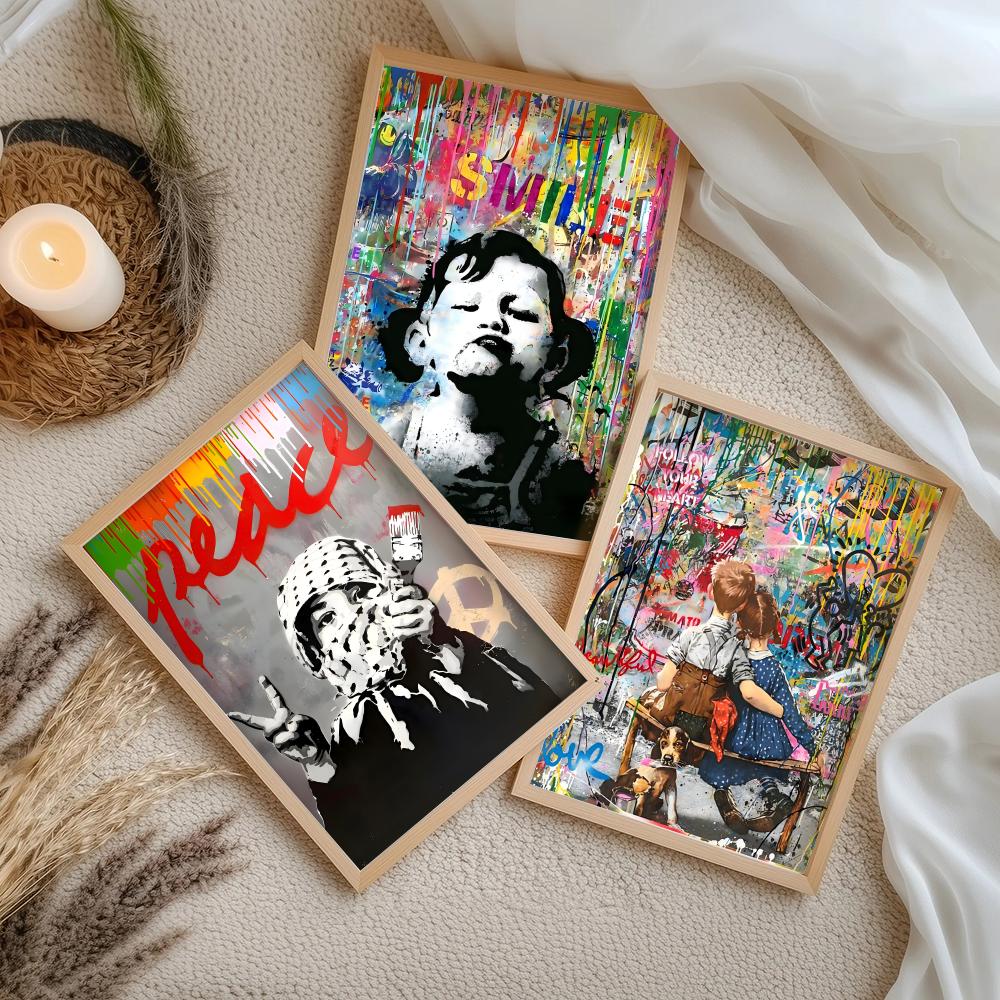 Fashion B-Banksy Street Graffi - Street Fashion Wallpaper incelemesi ve fiyatı
