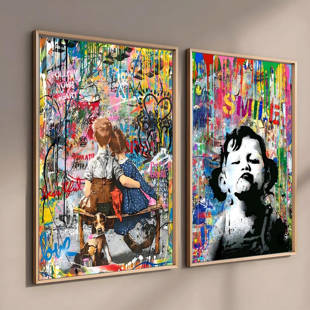 Fashion B-Banksy Street Graffi - Street Fashion Wallpaper incelemesi ve fiyatı