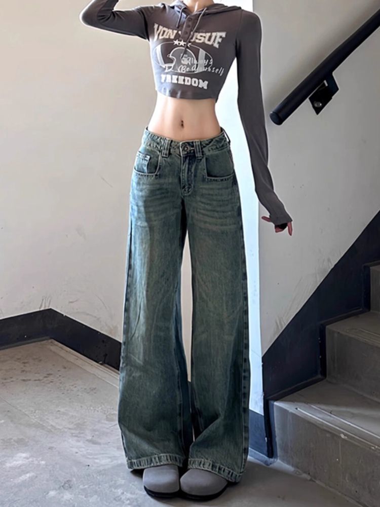 Brown Jeans Harajuku Y2K Kawai - Japanese Street Fashion Female incelemesi ve fiyatı