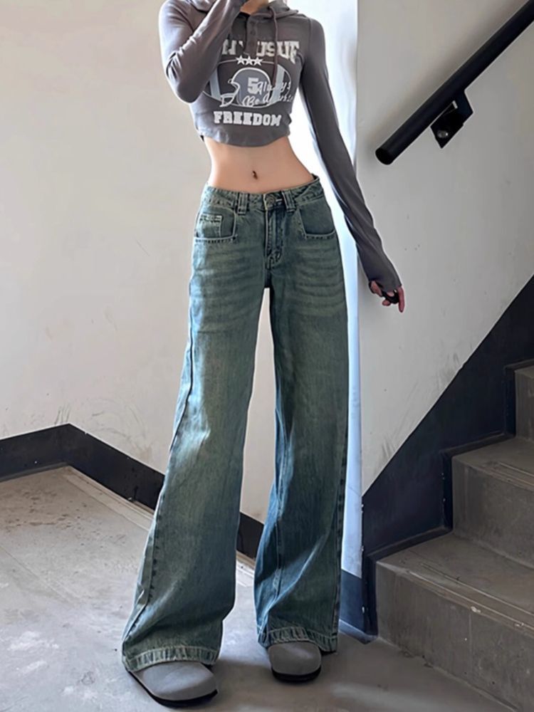 Brown Jeans Harajuku Y2K Kawai - Japanese Street Fashion Female incelemesi ve fiyatı