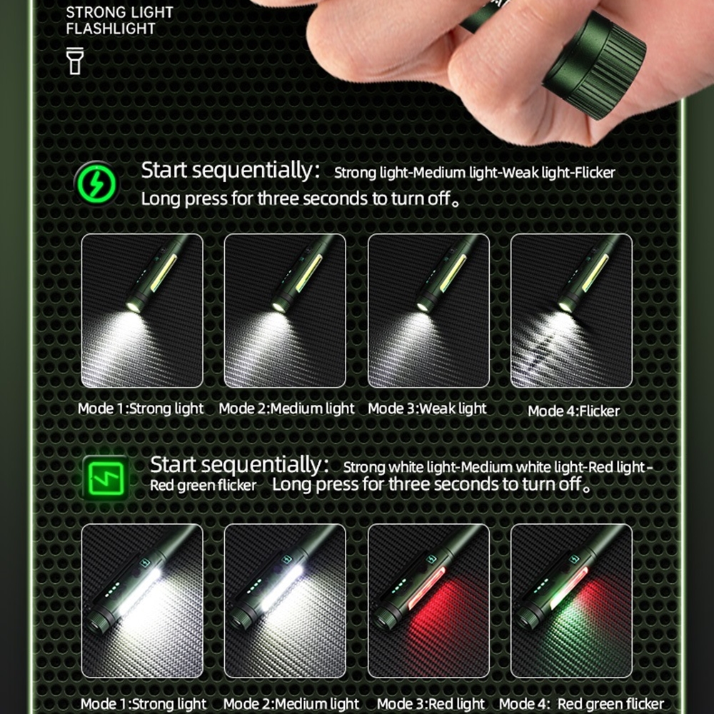 2-in-1 COB Pen Work Light LED  - Street Fashion Blog incelemesi ve fiyatı