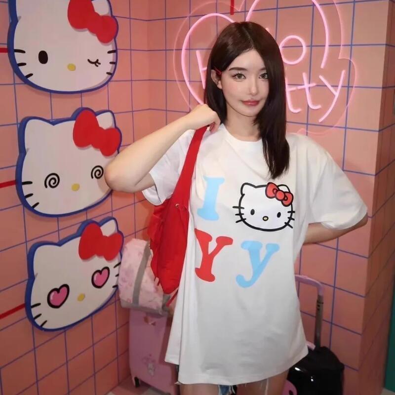 Short-Sleeved Sanrio Summer Pu - Street Fashion Tshirt incelemesi ve fiyatı