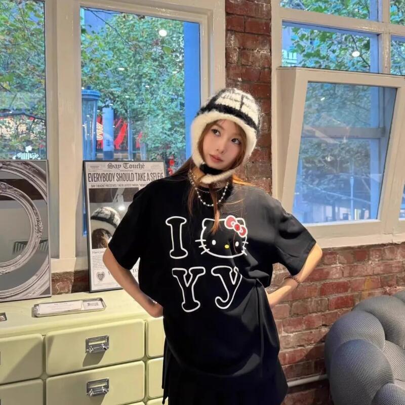 Short-Sleeved Sanrio Summer Pu - Street Fashion Tshirt incelemesi ve fiyatı